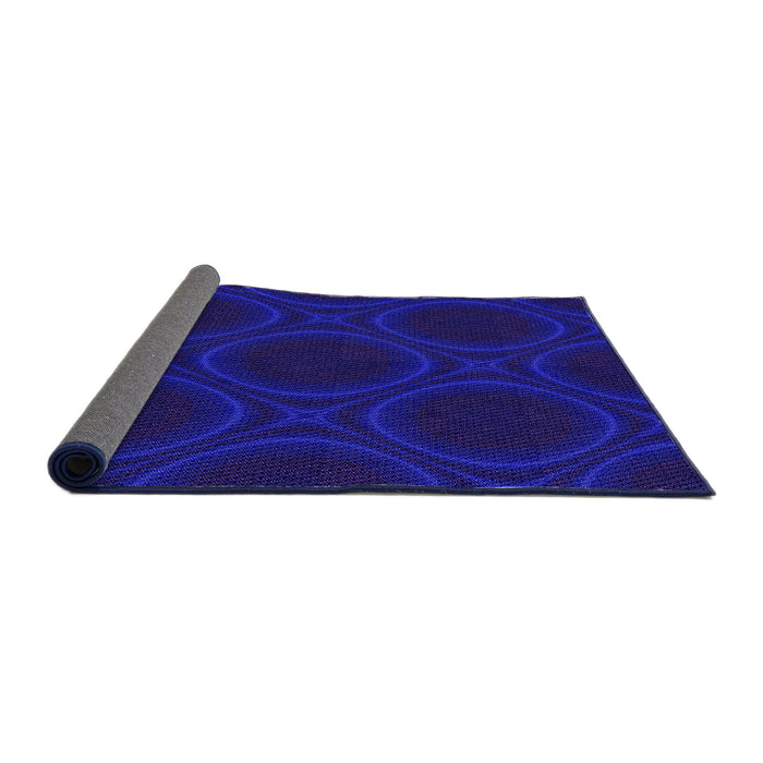 Patterned MediumBlue Rug, pat56pur