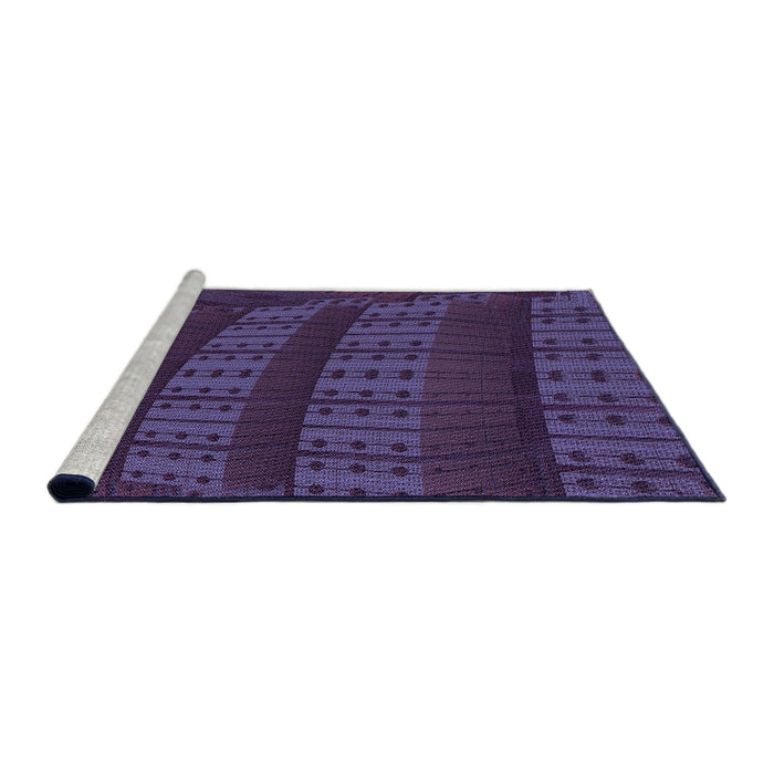Sideview of Machine Washable Transitional Dark Purple Rug, wshpat560pur