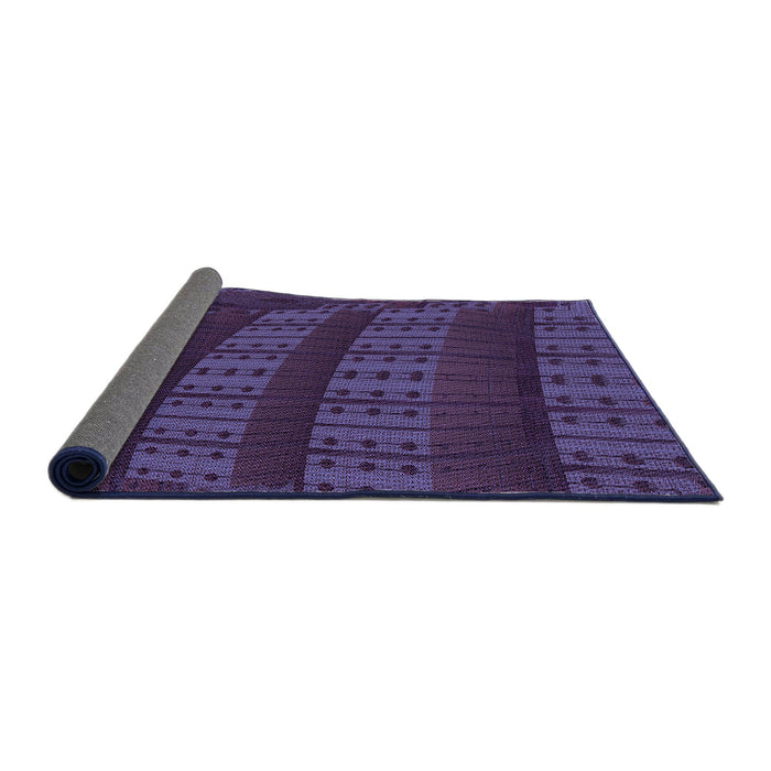 Thickness of Patterned Dark Purple Rug, pat560pur