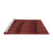 Sideview of Machine Washable Transitional Maroon Red Rug, wshpat560rd