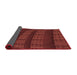 Thickness of Patterned Maroon Red Rug, pat560rd