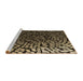 Sideview of Machine Washable Transitional Copper Brown Rug, wshpat561brn