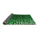 Thickness of Patterned Dark Forest Green Rug, pat561grn