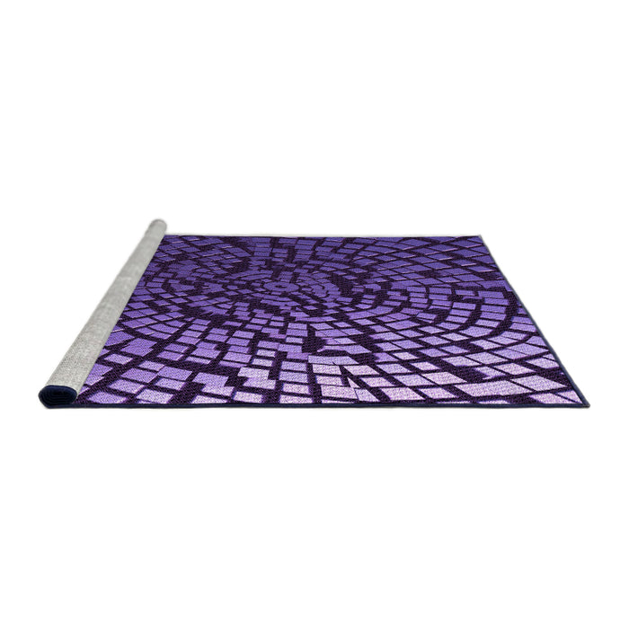 Sideview of Machine Washable Transitional Purple Rug, wshpat561pur