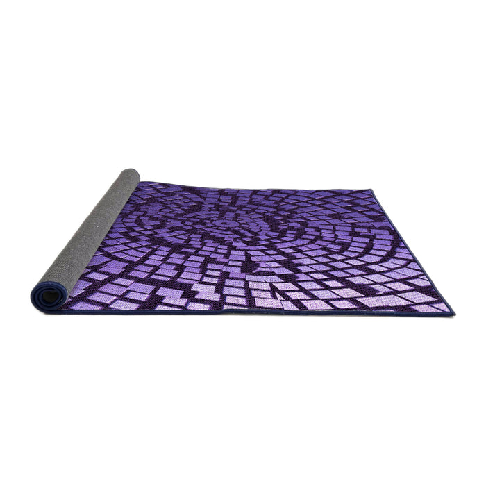 Thickness of Patterned Purple Rug, pat561pur