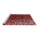 Sideview of Machine Washable Transitional Maroon Red Rug, wshpat561rd