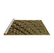 Sideview of Machine Washable Transitional Caramel Brown Rug, wshpat562brn