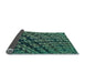 Thickness of Patterned Mint Green Rug, pat562lblu