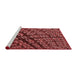 Sideview of Machine Washable Transitional Dark Red Rug, wshpat562rd