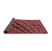 Thickness of Patterned Dark Red Rug, pat562rd