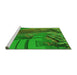 Sideview of Machine Washable Transitional Lime Green Rug, wshpat563grn