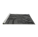 Sideview of Machine Washable Transitional Dark Gray Black Rug, wshpat563gry