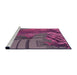 Sideview of Machine Washable Transitional Burnt Pink Rug, wshpat563pur