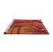 Sideview of Machine Washable Transitional Red Rug, wshpat563rd