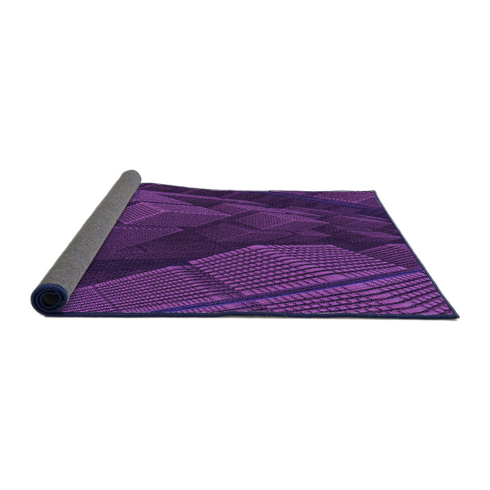 Thickness of Patterned Dark Orchid Purple Rug, pat564pur