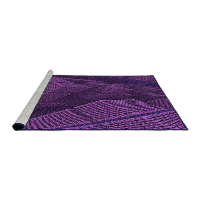 Sideview of Machine Washable Transitional Dark Orchid Purple Rug, wshpat564pur