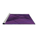 Sideview of Machine Washable Transitional Dark Orchid Purple Rug, wshpat564pur