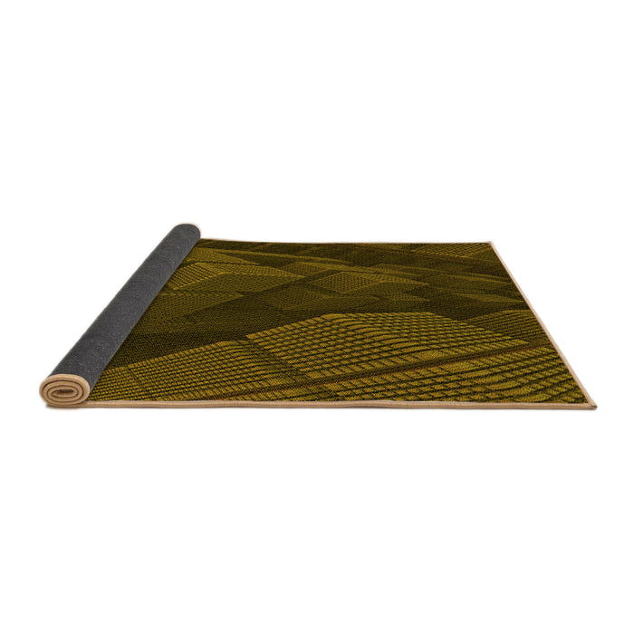 Thickness of Patterned Black Brown Rug, pat564yw