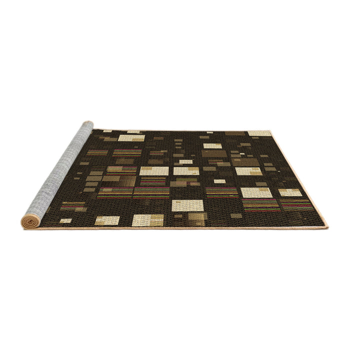 Sideview of Machine Washable Transitional Oak Brown Rug, wshpat565brn