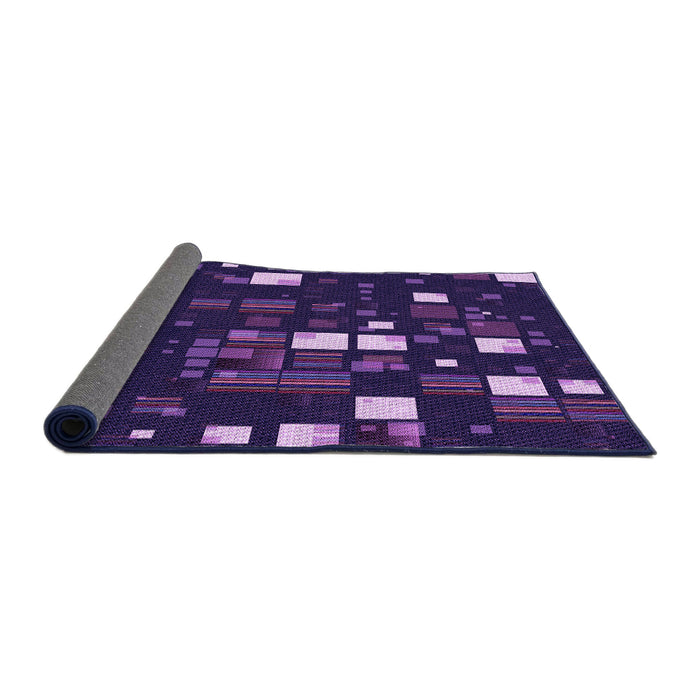Thickness of Patterned Purple Violet Purple Rug, pat565pur