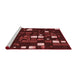 Sideview of Machine Washable Transitional Chestnut Red Rug, wshpat565rd