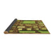 Thickness of Patterned Dark Bronze Brown Rug, pat566brn