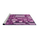 Sideview of Machine Washable Transitional Dark Magenta Purple Rug, wshpat566pur