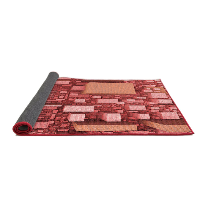 Thickness of Patterned Red Rug, pat566rd