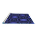 Machine Washable Transitional Blue Rug in a Bedroom, wshpat57blu