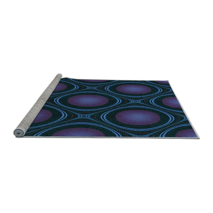 Machine Washable Transitional Blue Rug in a Bedroom, wshpat57lblu