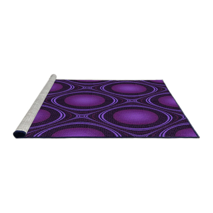 Machine Washable Transitional Indigo Purple Rug in a Bedroom, wshpat57pur