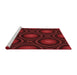 Machine Washable Transitional Saffron Red Rug in a Bedroom, wshpat57rd