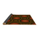 Thickness of Patterned Saddle Brown Rug, pat57yw