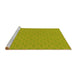 Sideview of Machine Washable Transitional Dark Golden Brown Rug, wshpat570yw