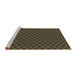 Sideview of Machine Washable Transitional Brown Rug, wshpat572brn