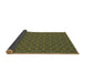 Thickness of Patterned Army Green Rug, pat574brn