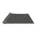 Thickness of Patterned Dark Gray Black Rug, pat574gry