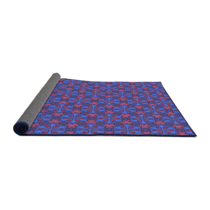 Thickness of Patterned Purple Rug, pat574pur
