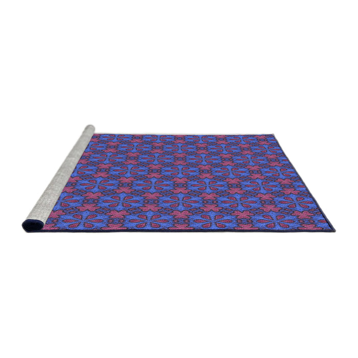 Sideview of Machine Washable Transitional Purple Rug, wshpat574pur