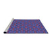 Sideview of Machine Washable Transitional Purple Rug, wshpat574pur