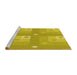 Sideview of Machine Washable Transitional Dark Golden Brown Rug, wshpat575yw