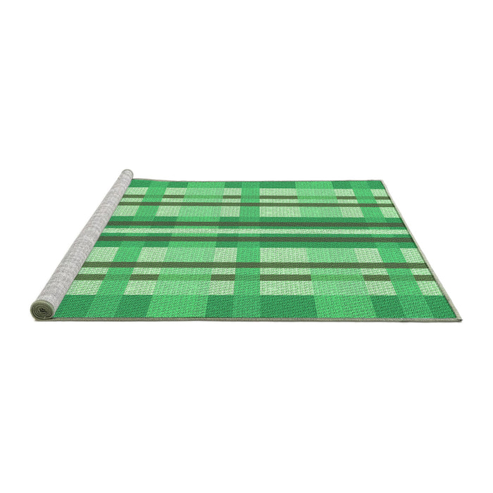 Sideview of Machine Washable Transitional Jade Green Rug, wshpat576grn