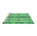 Sideview of Machine Washable Transitional Jade Green Rug, wshpat576grn