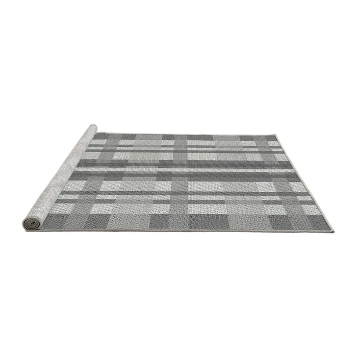Sideview of Machine Washable Transitional Platinum Gray Rug, wshpat576gry