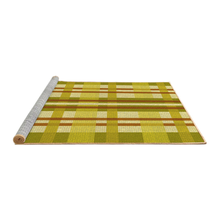 Sideview of Machine Washable Transitional Bold Yellow Rug, wshpat576yw