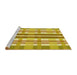 Sideview of Machine Washable Transitional Bold Yellow Rug, wshpat576yw