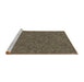 Sideview of Machine Washable Transitional Coffee Brown Rug, wshpat577brn