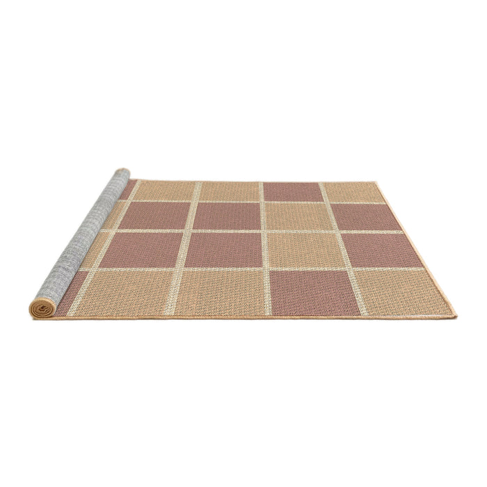 Sideview of Machine Washable Transitional Sunrise Orange Rug, wshpat578brn