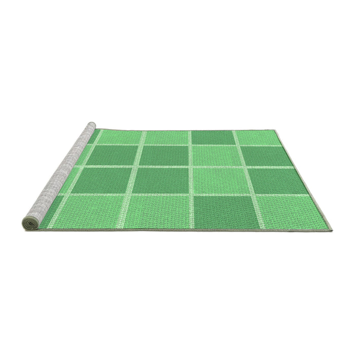 Sideview of Machine Washable Transitional Jade Green Rug, wshpat578grn