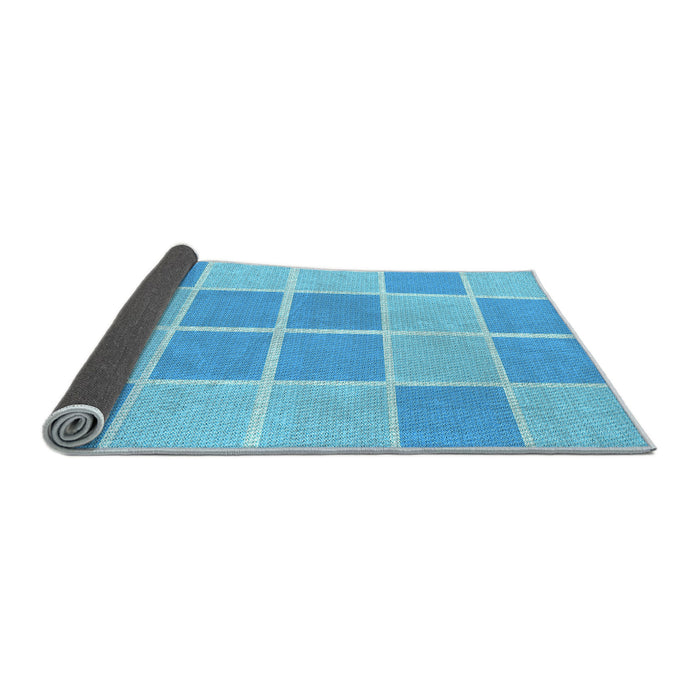 Thickness of Patterned Deep Sky Blue Rug, pat578lblu